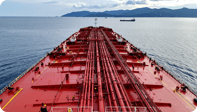 Tanker ship at sea